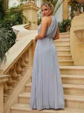 Chi Chi London Halter Neck Prom Dress Pale Blue Size 10 RRP £102 Stunning