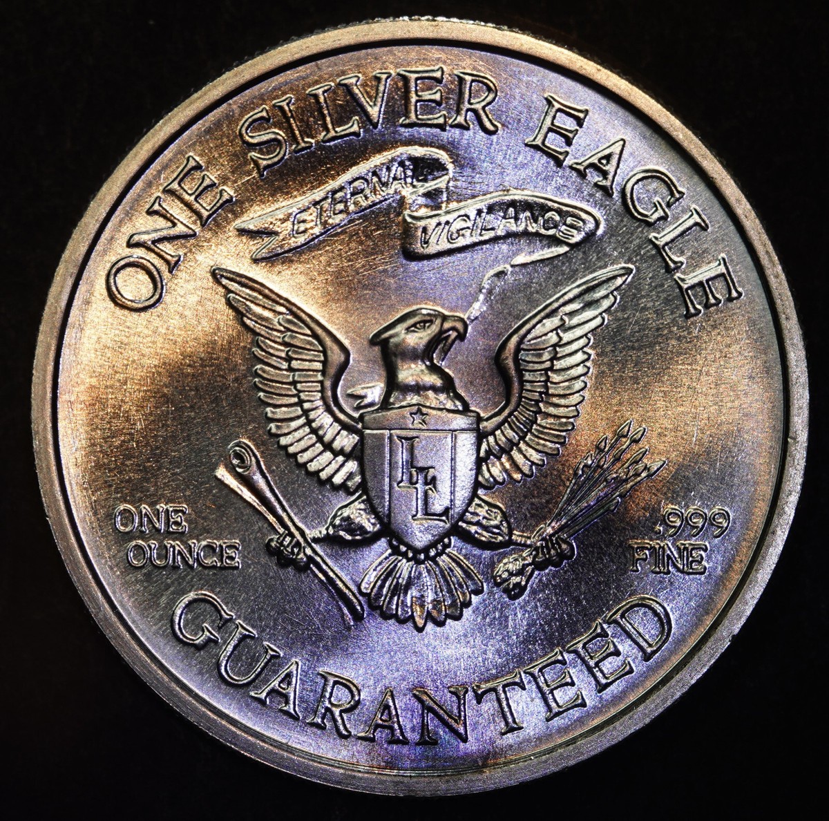 1980 Liberty Lobby Eternal Vigilance 1oz 999 FINE Silver art bar