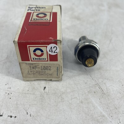 #ad #ad NOS GM Delco F1802#1972322 Oil Pressure Switch 1963 64 65 66 67 1968 Corvette $10.46