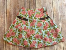 Matilda Jane size 10 Good Hart Salt Water Taffy skirt lt blue pink roses B15
