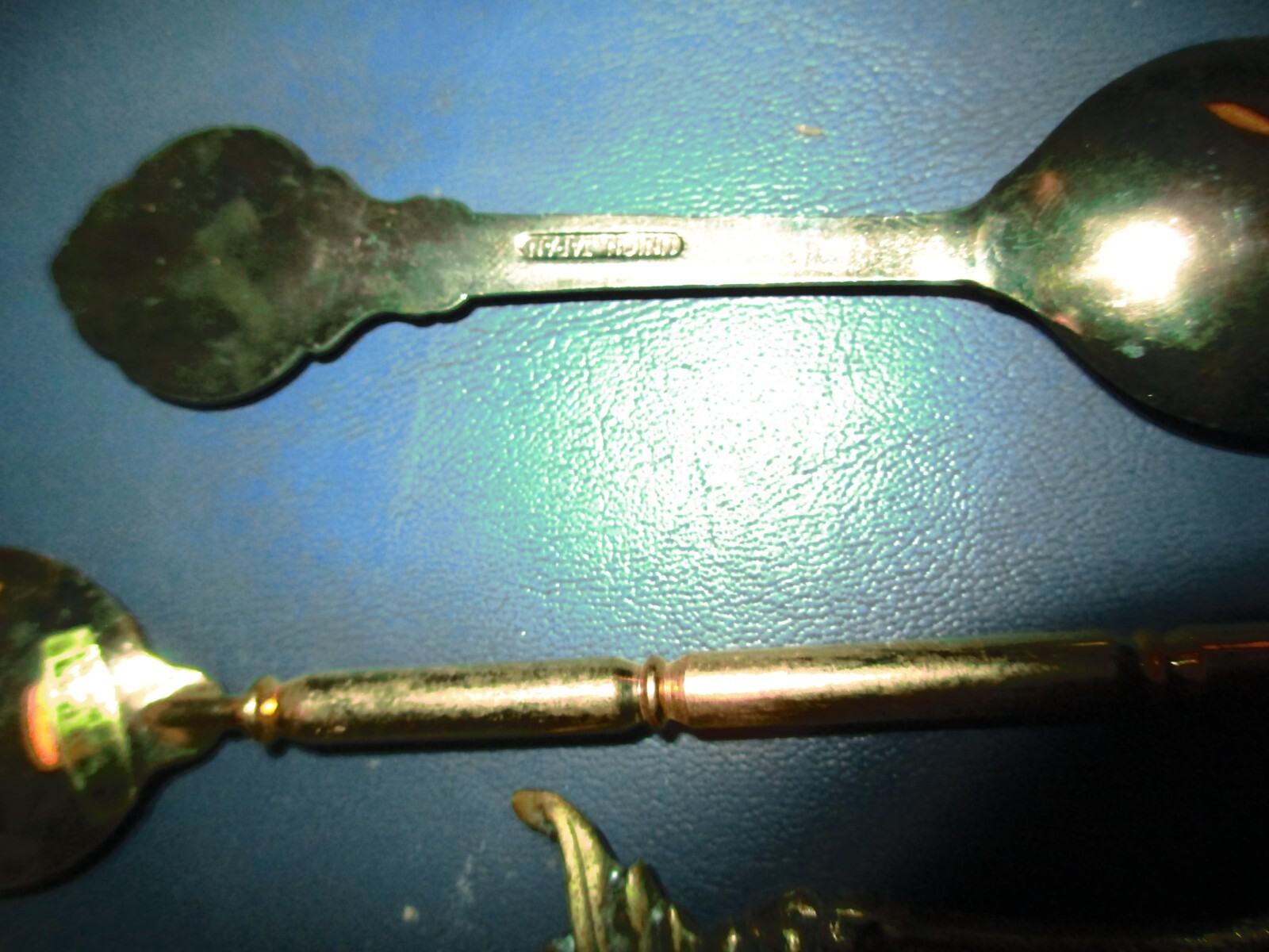 LOT x 9 Mixed Souvenir Spoons Vintage Mixed Metals as shown Collectable