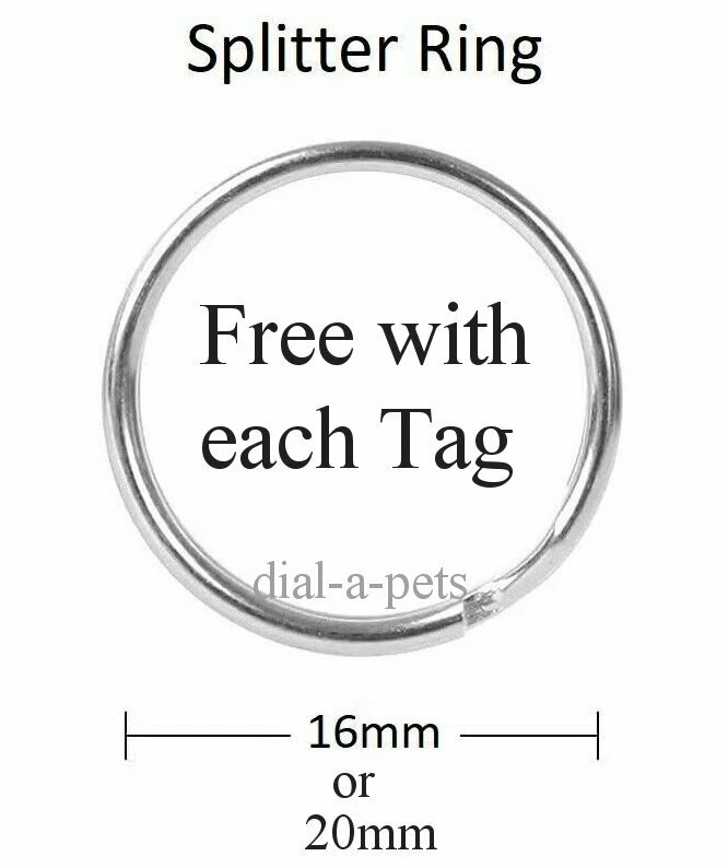 engraved PET id Disc Dog & Puppy Cat collar name TAG ✦ Personalised DISCS/charm! - Image 4 of 4