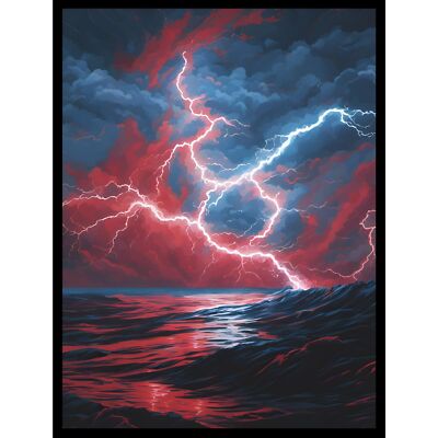 MTG (Red/Blue Storm) - 100ct Matte TCG Card Art Sleeves by Ai Armor