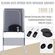 1800lbs Automatic Electric Sliding Gate Opener Door Operator w/ Remote Control 