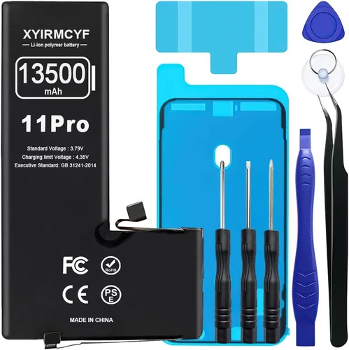 13500Mah Super Capacity Battery Compatible with Iphone 11 Pro, 0 Cycle Li-Polyme