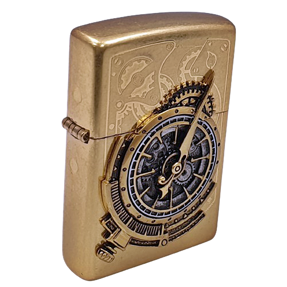 Zippo Steampunk Clock Lighter Genuine Case Pocket Windproof Brass
