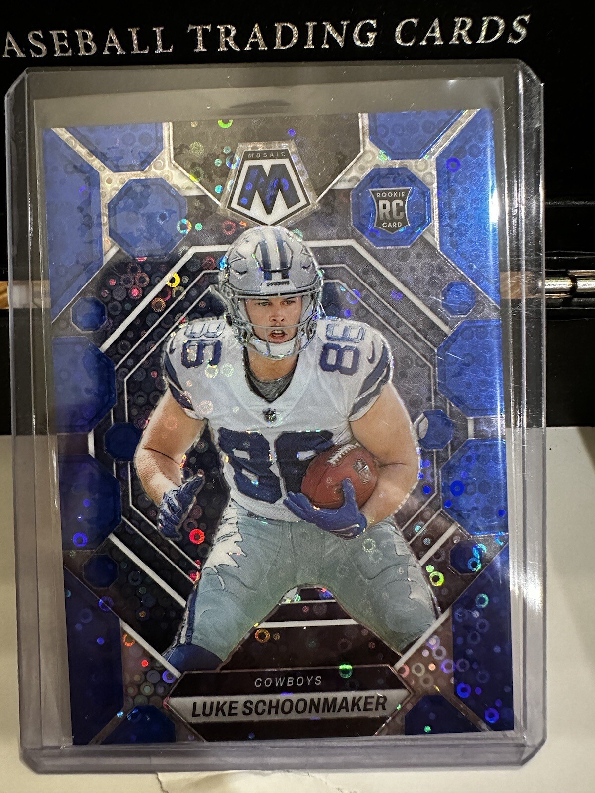 Luke Schoonmaker - 2023 Panini Mosaic No Huddle - Blue Disco Mosaic Prizm /75