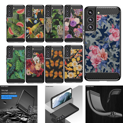 Case For [Samsung Galaxy S23 Ultra][FLEX TPU SET16] Slim Matte Floral Design