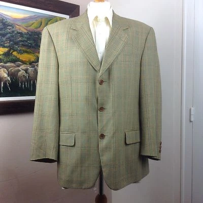 Blazer Veste Homme Burberrys Laine Vert T 50 - Photo 1/4
