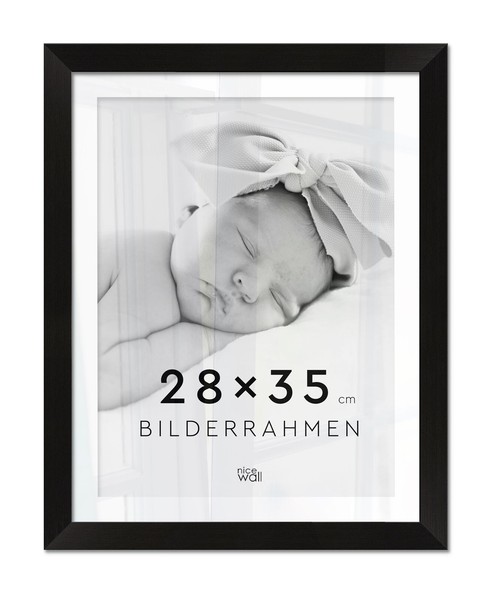 Bilderrahmen Frame Fotorahmen Rahmen Bilder Foto Posterrahmen Schwarz 28X35 Cm-image