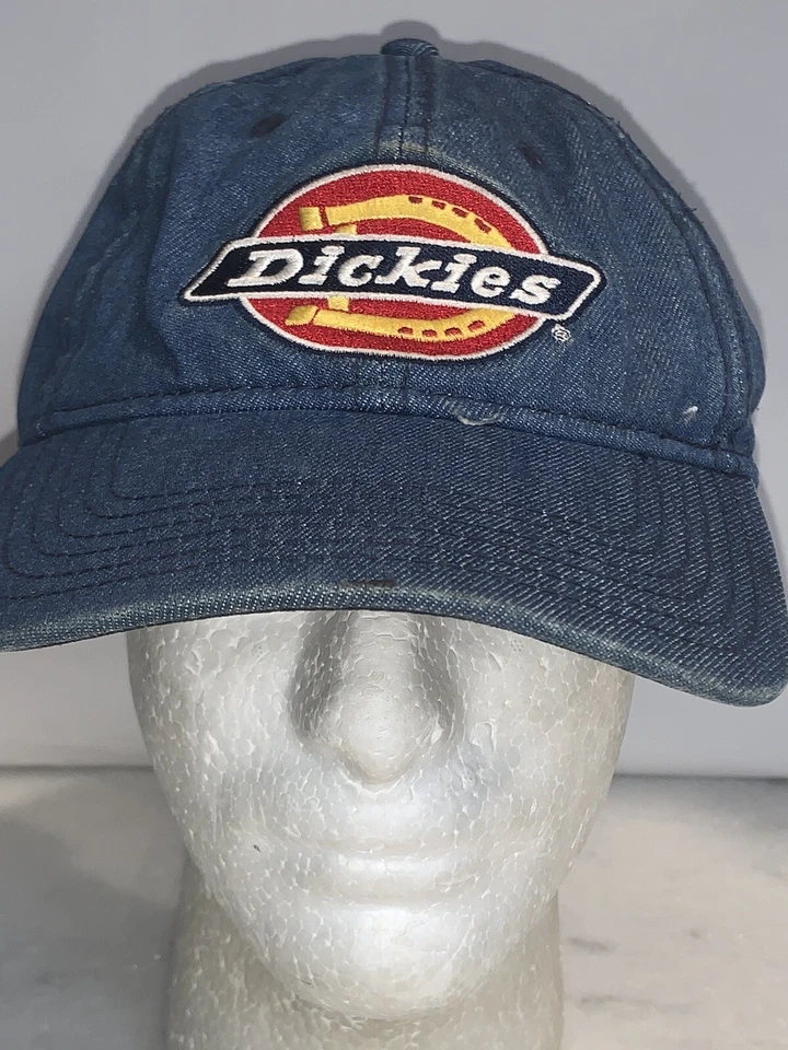 DE COLECCIÓN DICKIES SOMBRERO GORRA DENIUM STRAPBACK LOGO DELETREADO SOMBRERO GORRA AJUSTABLE Foto 3 de 4