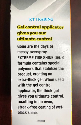 ARMOR ALL Extreme TIRE SHINE GEL Lasting Wet-Black Shine + Precision Applicator - Picture 2 of 6