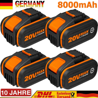 8000mAh 20V Li-Ion Akku Für Worx Power Tools Ersatzakku WA3553 WX390 WA3551.1