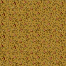Henry Glass Scraps Of Kindness Starry Vines Mustard Cotton Fabric By The Yard