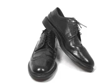 Executive Imperials Men's Dress Shoes Wingtip Oxford Black Leather Size 11A