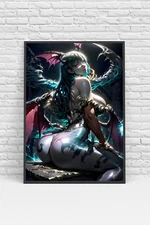 Darkstalkers Morrigan Aensland Capcom Poster Print - No Frame