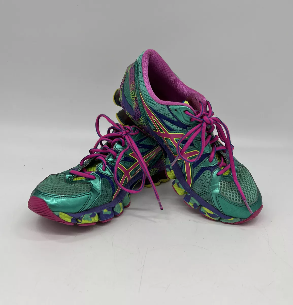 Asics Gel Sendai 3 T693N Women US 8,5Yellow Pink Running | eBay
