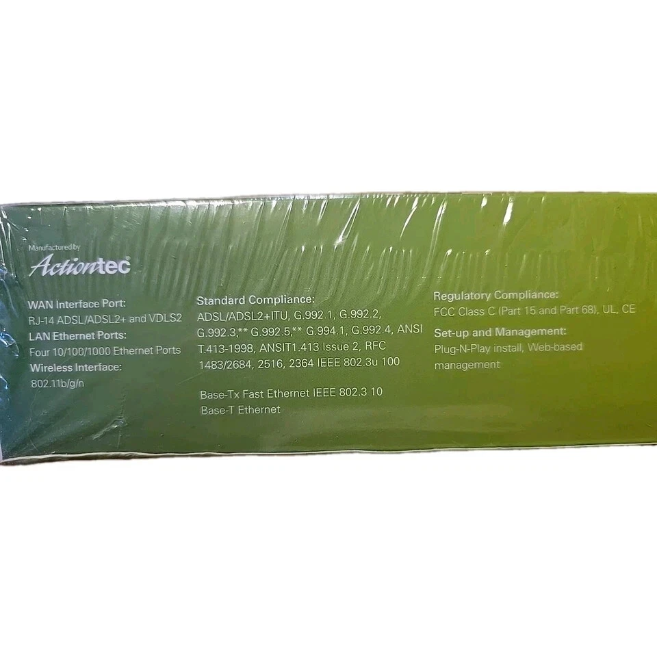 ACTIONTEC C1000A DSL WiFi MODEM ROUTER COMBO (CenturyLink & Dishnet) - Image 4 of 4