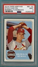 2018 Topps Heritage Steve Carlton Baseball Flashbacks #BF-SC PSA 9! POP 1!