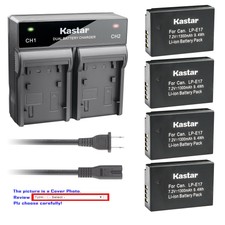 Kastar Battery Dual Rapid Charger for Canon LP-E17 LC-E17 Canon EOS 760D Camera