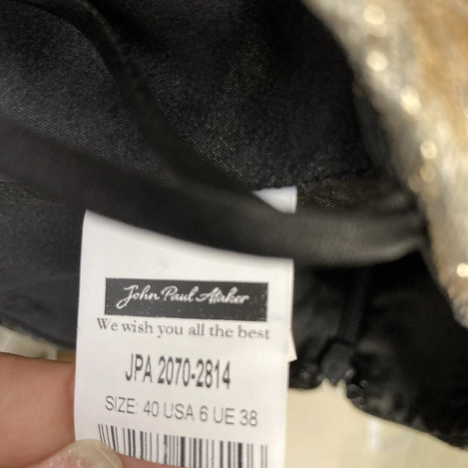 Nina Raynor John Paul Ataker короткая подкладка вечернее платье без рукавов, размер 6 - Изображение 4 из 4