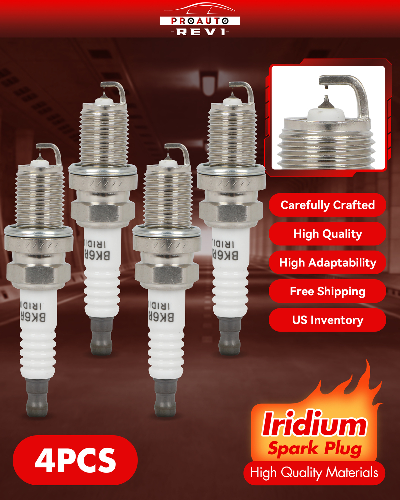 Set of 4 Iridium Spark Plugs For 2008-2010 Mitsubishi Lancer 2.0L L4 MN163236