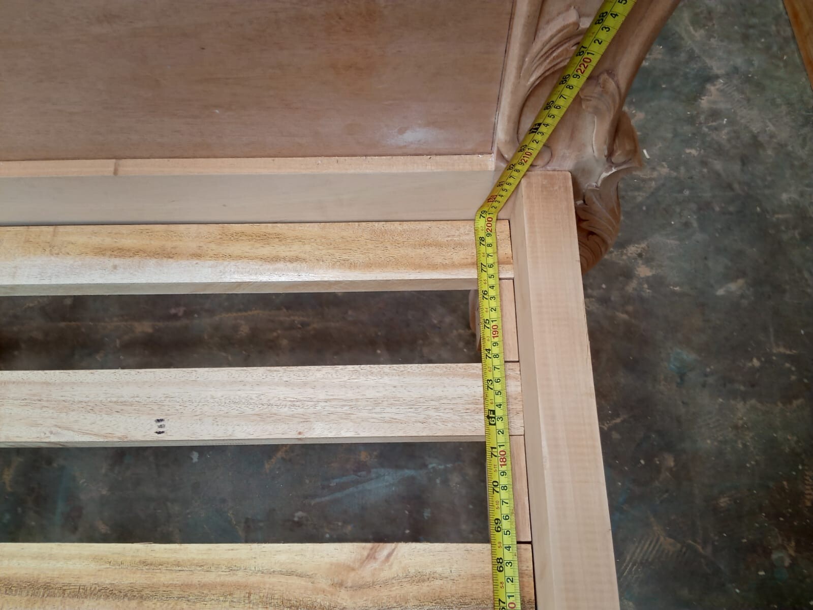 Ornate hand carved mahogany, French/Baroque style SuperKing bed frame