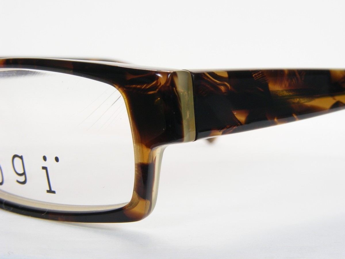OGI Eyeglasses Frame A7106 287 50-15-140 Black Tort Rectangle Acetate Petite OGI MOD. A7106 163 BROWN DEMI TORTOISE EYEGLASSES GLASSES  main image 2