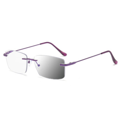 Rimless Photochromic Progressive Multifocal Reading Glasses Dual-use Magnifier