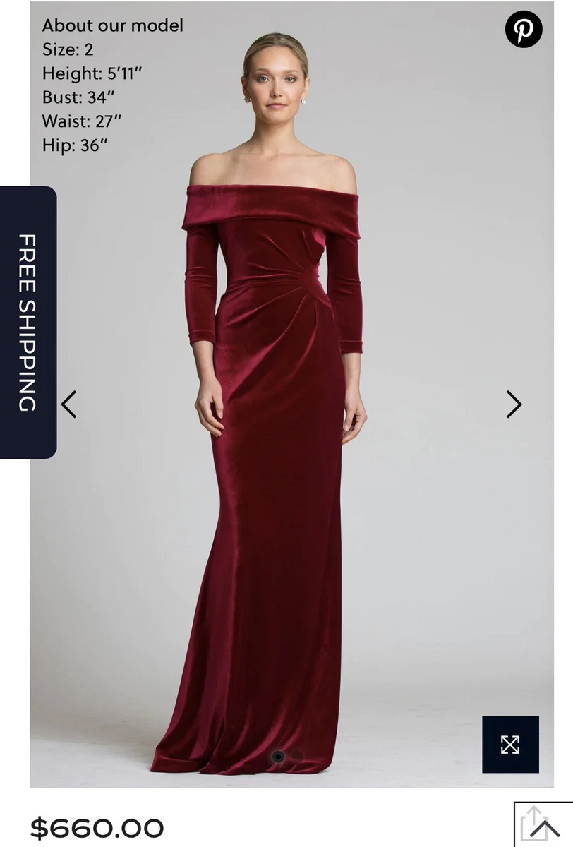 Teri jon velvet clearance gown