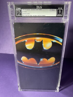 BATMAN  (VHS 1989) Sealed Graded Tape IGS UNCIRCULATED 9 mint