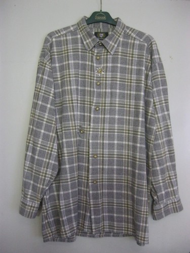 Great flannel costume shirt check shirt gray green edelweiss flannel shirt winter