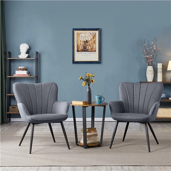 Living Room Armchair Accent Tub Chair with Soft Padded Seat and Back for Bedroom