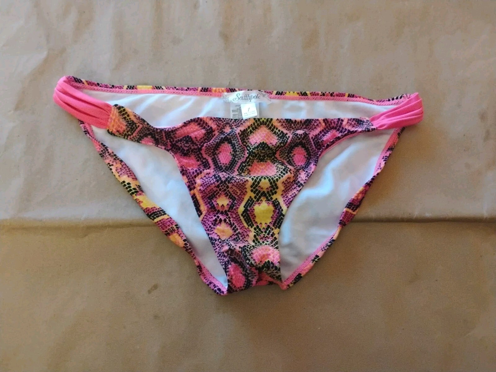 Women's Swimsuit Bottoms Multi-Colored Southpole Brand Size Large.