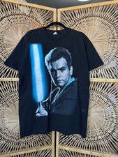 Vintage Star Wars Episode 1 2 Anakin Skywalker Jedi Black T-Shirt Size Large L