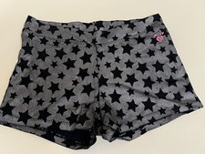 Justice Girls  Gary and Black Stars Biker Shorts - Size 12/14 - EUC