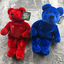 Salvino's Big Bammers Plush Bear Lot 2 Mark McGwire 25 Sammy Sosa 21 1999