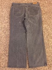 Vintage Levi's 557 Jeans For Cowboys fit 34x26 Gray Wash 80s Distressed USA Made