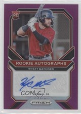 2021 Panini Prizm Rookie Purple 21/50 Wyatt Mathisen #RA-WM Auto 03rx