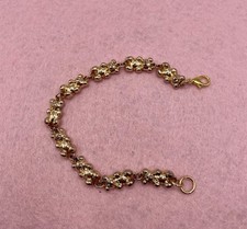 Teddy Bear Gold Tone Bracelet