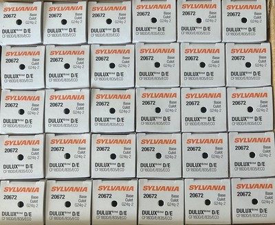 Sylvania Dulux D/E 18W Compact Fluorescent CF18DD/E/835/ECO (20672) - LOT OF 30