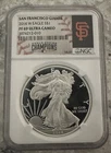 2014 NGC MS 69 AMERICAN SILVER EAGLE - SAN FRANCISCO GIANTS NLC CHAMPIONS LABEL