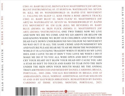 HEAD CONTROL SYSTEM MURDER NATURE NEW CD