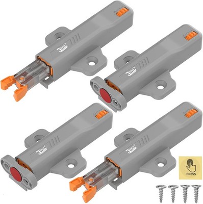 Push Touch Latches for Cabinets,  4 Pack Heavy Duty Push Lock Door Latch, Cabine