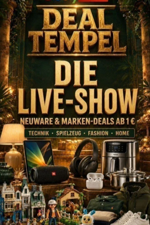 DEAL TEMPEL LIVE-SHOW | Neuware & Marken-Deals ab 1 € #tempeldeals🔥