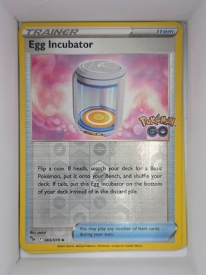 Pokemon TCG Egg Incubator 066/078 Pokemon GO Stamped Holo (PGO) Light Play