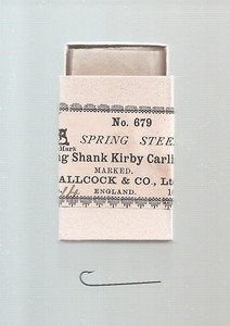 Vtg Allcock #679 #14 Long Shank Kirby Carlisle Spring Steel 100 pcs Fish Hooks!