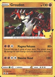 Groudon 017/025 Celebrations Holo Rare