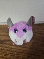 TY Puffies COLBY Purple Mouse 3" Plush Animal with Purple Glitter Eyes 2020 