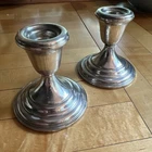 Pair Lunt Sterling Silver 041 Vintage Weighted Candlestick Holder use or scrap